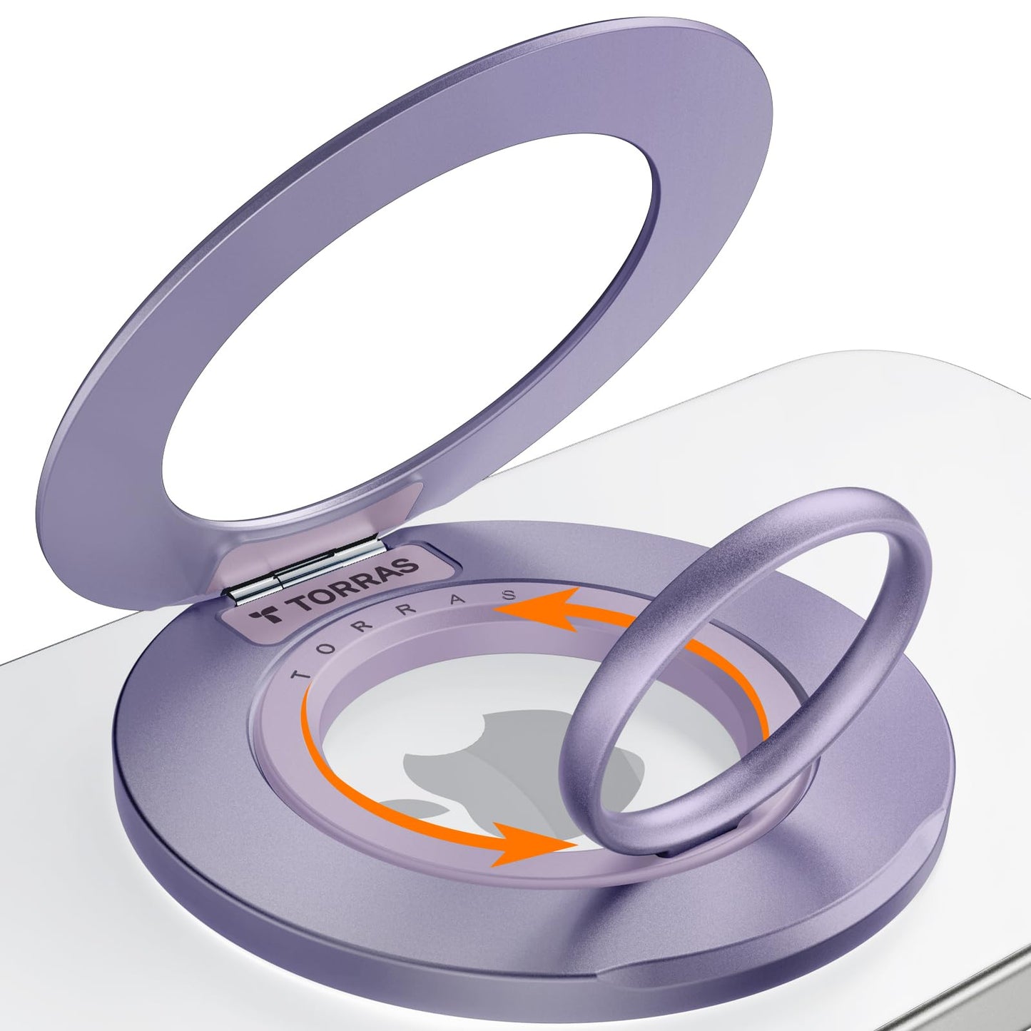 TORRAS 2025 Upgrade [Dual-Ring] Fit for MagSafe Phone Grip Ring Holder [Dual-Ring] Compatible with MagSafe Kickstand Magnetic for iPhone 17/16/15/14/13/12/11 Samsung, Google Accessories, Purple