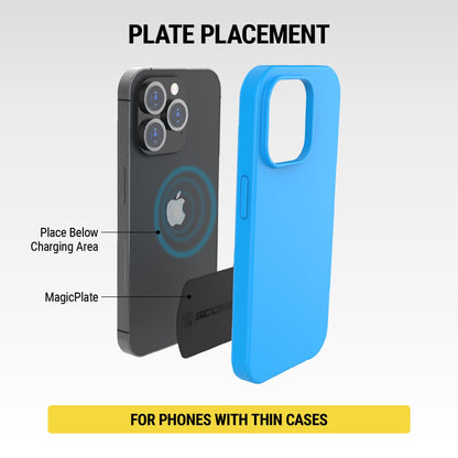 Scosche MPLT54T-2PKBP0 MagicMount Replacement Plate Kit for Magnetic Car Phone Mount Holder, Metal Plates w/Extra Strength Hold for Smartphone, Tablet, Magnet Cell Phone Stand & Phone Case, Pack of 2
