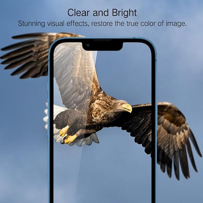 PERFECTSIGHT 2 Pack Anti Blue Light Screen Protector Compatible with iPhone 14, iPhone 13 Pro, iPhone 13, [Eye Protection Relieve Eye Strain] HD Clear Blue Light Blocking Tempered Glass