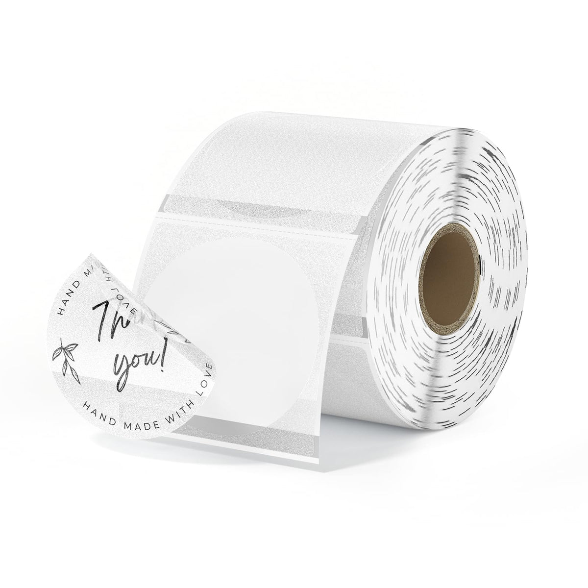 MUNBYN 2 Inch Transparent Round Thermal Labels, 500 Sheets/1 Roll