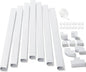126in Cord Hider Kit, ZhiYo Wire Hiders for TV on Wall, Paintable Cable Management Kit, Wire Cover for Wall Mount TV, White Cable Raceway, Cord Cover Wall Wire Management Kit, 8xL15.7in W1.18inH0.67in