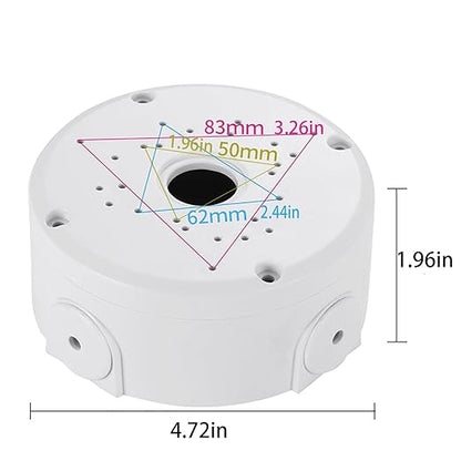 Universal Bullet Security Camera Junction Box Mount Bracket Plastic Rainproof Junction Box Mount Bracket for IP Camera Electric Enclosure, Indoor/Outdoor Wall Cable Junction Base Boxes (3 Pack)