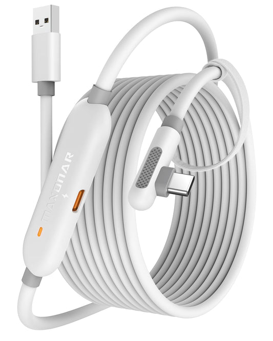 Maxonar VR Charging Link Cable 16FT, USB 3.0 for Meta Quest 3/3S/2, Pico 4