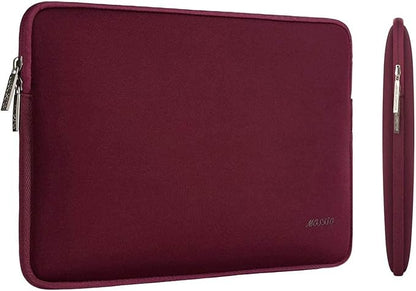 MOSISO Laptop Case 13.3 inch, 13-13.3 inch Laptop Sleeve Bag Compatible with MacBook Air/Pro 13 / Pro 14, HP Dell ASUS Lenovo Notebook, Neoprene Computer Sleeve Bag with Small Case, Wine Red