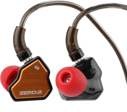 Linsoul 7Hz x Crinacle Zero:2 in Ear Monitor, Updated 10mm Dynamic Driver IEM, Wired Earbuds Earphones, Gaming Earbuds, with OFC IEM Cable for Musician (Orange)