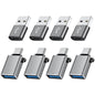BaseNew USB Type C Male Female Adapter,Data Charging Cable Converter 8-Pack