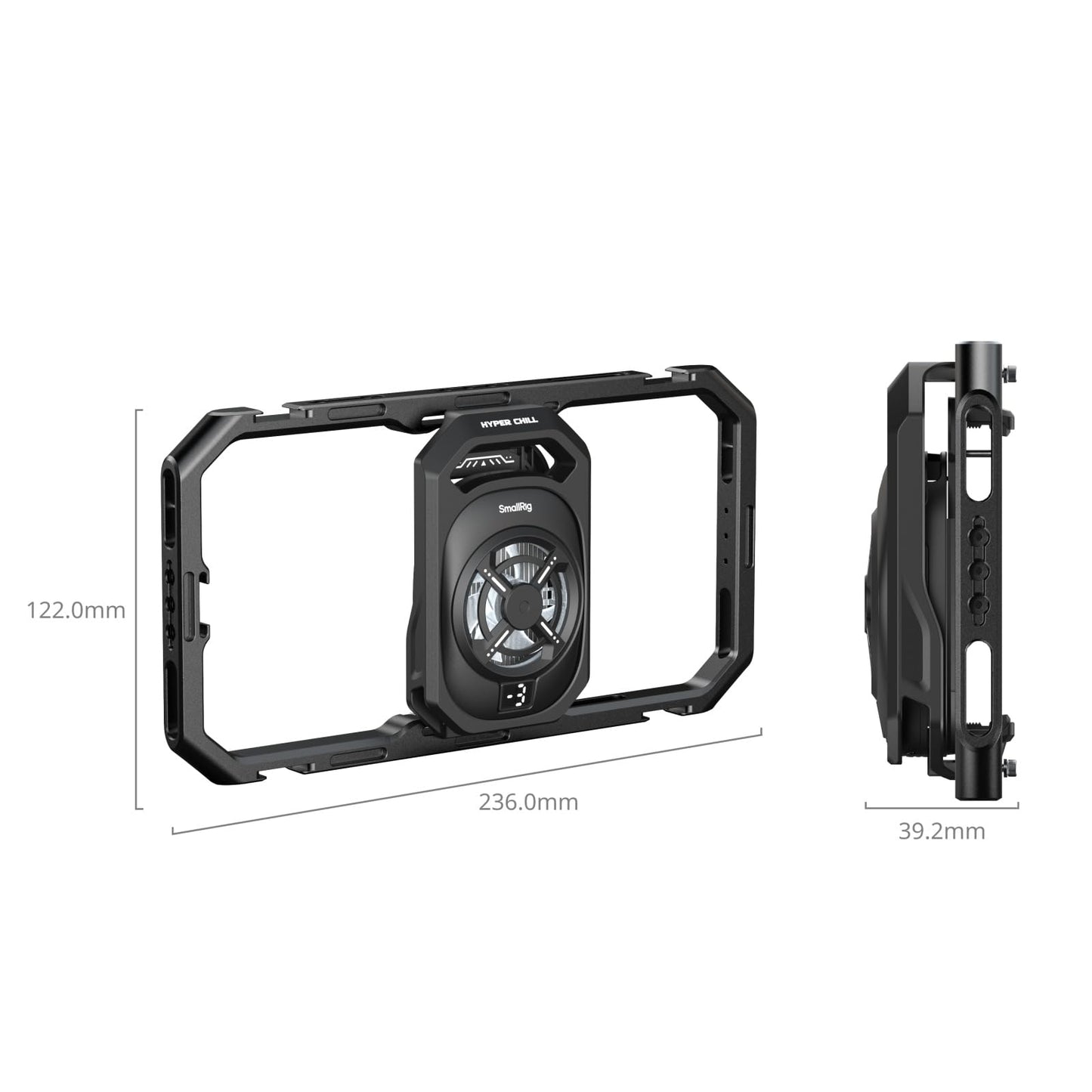 SMALLRIG All-in-One Cooling Dual Handle Phone Cage Kit for iPhone 17/16/Android, 15W Active Cooler & 4-in-1 USB-C Hub, Universal Compatibility 2.5-3.1" Phones, for Live Streaming- 5276