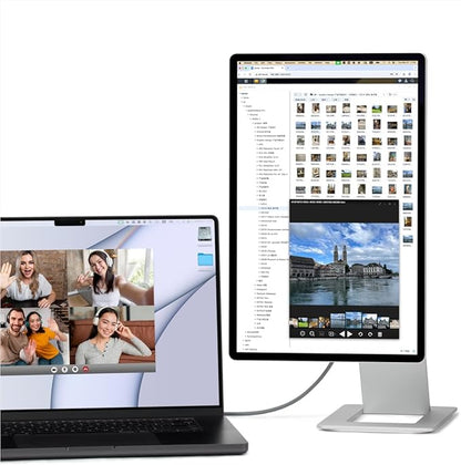 SOTSU FlipAction Elite 16" | 4K Portable Monitor | 3840 x 2400 (UHD+) | 60 Hz | 100% DCI-P3 | 450 Nits | Pivot Rotate | Full Metal CNC | Perfect Match for Mac and Windows (Silver)