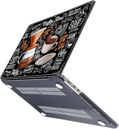 MEEgoodo Case for M4/M3/M2 MacBook Air 13.6 inch Case 2025 2024 2022, Fit Model A3240/A3113/A2681, Laptop Hard Shell with Keyboard Cover Compatible with MacBook Air 13 inch, Coffee