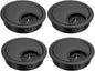 uxcell Cable Hole Cover, 2.1Inch/53.5mm Zinc Alloy Desk Wire Cord Cable Grommets Hole Cover for Office PC Desk Cable Cord Organizer, 4 Pcs Black