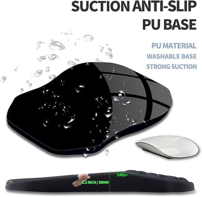 Ergonomic Raised Mouse Pad Wrist Support with Bilateral Slope Memory Foam Mousepad for Wrist Rest and Carpal Tunnel Pain Relief 11.8x7.9〃Flowers Bloom and Fade