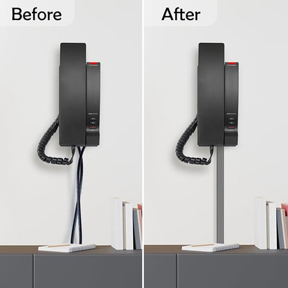 Rubber Bond TV Cord Hider Cable Protector - Strong Self Adhesive Wall Cord Cover Cable Hider - Low Profile Cable Management Wall Cord Concealer Cable Raceway (Grey, 6 Feet)