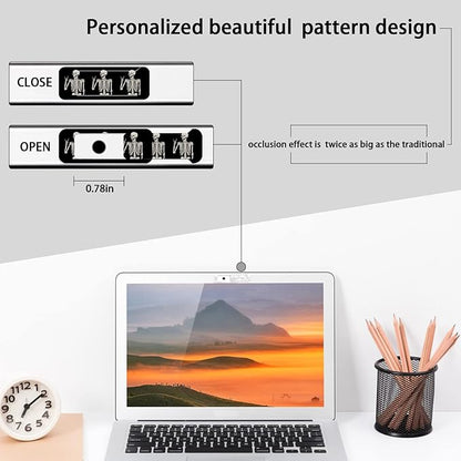 Webcam Cover, 3 Pieces, Laptop Camera Cover, Privacy Shielding Capacity is Twice as Big as The Traditional, Suitable for Computer Mobile Phones, laptops, Tablets and so on (Skull)