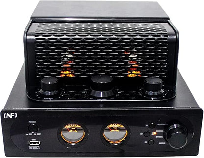 INFI Audio Hybrid Class AB Tube Amplifier 6N3 Power Amp with Bluetooth Home Audio HiFi Stereo Receiver Integrated Amp AUX Bluetooth USB Charger Optical Coaxial Sub-Out