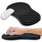Kuosgm Ergonomic Mouse Pad Wrist Support with Memory Foam Massage Bulge, Carpal Tunnel Pain Relief Mousepad Wrist Rest for Mouse(12x8 inch, Pink Flowers)