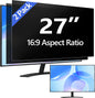 Easges [2 Pack] 24 Inch Computer Privacy Screen Filter for 16:9 Aspect Ratio, Eye Protection, Anti-Glare, Anti-Blue Light Computer Monitor Privacy Filter, Removable Anti-Scratch 24in Protector Film