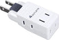 SYCON 2 Prong Swivel Wall Adapter, Electrical 4 Way Outlet Expander Plug, Multi Plug Extender Splitter, Multiple Ungrounded Mini Plug Wall Tap, Type A