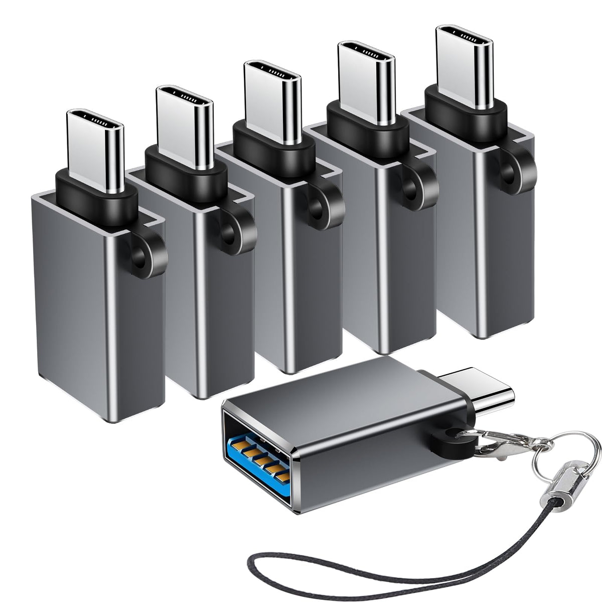 BaseNew USB Type C Male Female Adapter,Data Charging Cable Converter 8-Pack