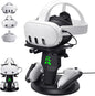 VR Headset Charging Dock for Meta Quest 3/Quest 3S/Quest 2, VR Charging Stand for Quest 3 Accessories VR Stand Supports Charging Headset with Type C Cable and fit Controller with Cover