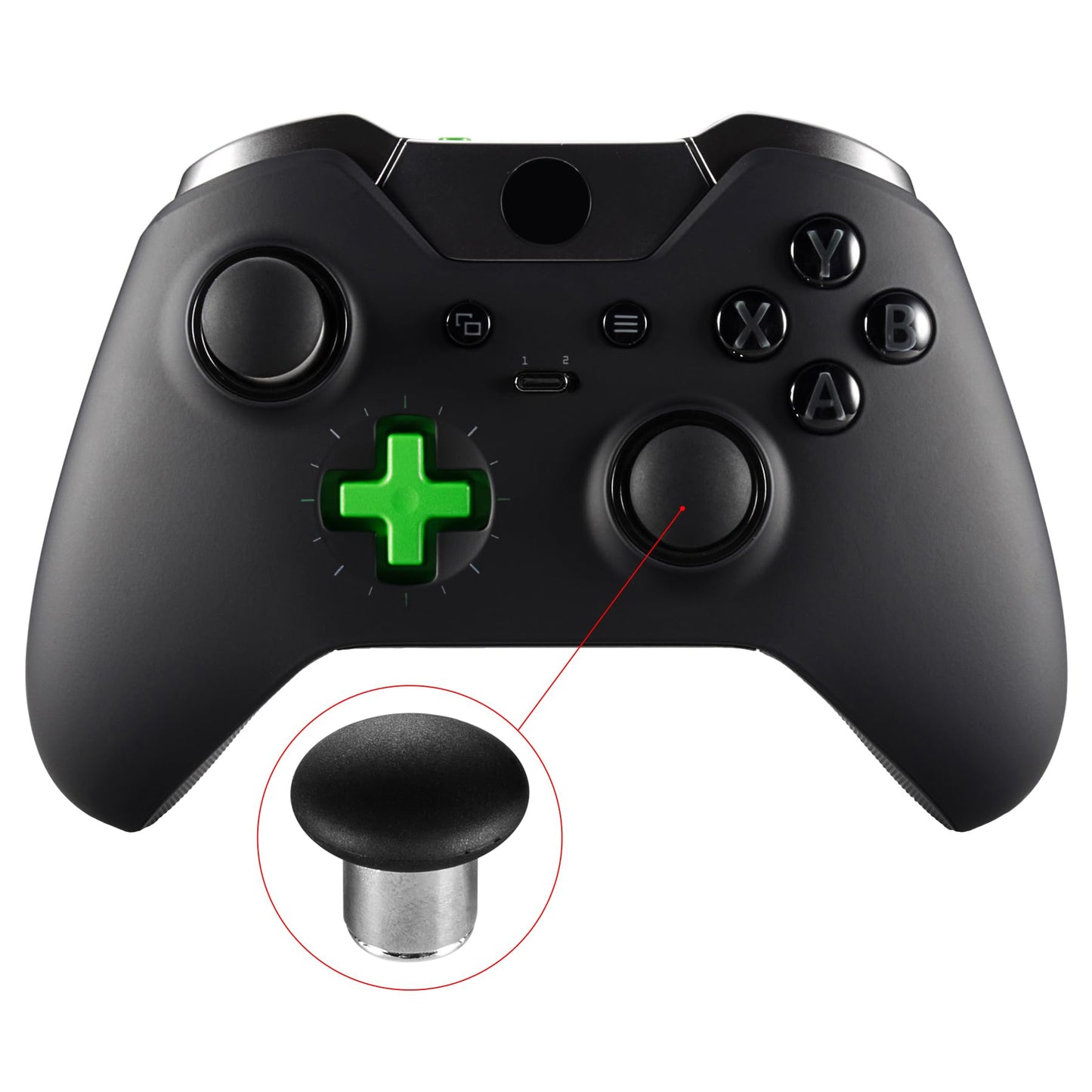 eXtremeRate 8 in 1 Magnetic Metal Thumbsticks for Xbox Series X/S, for Xbox One S/X & PS4 Slim/Pro Controllers with T8H Screwdrivers - Black