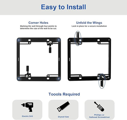 iwillink 2 Gang Brush Wall Plate with Mounting Bracket, Pass Through Wire Hider for Cable Management, Ethernet Cables, HDMI Cables and Home Theater Systems, 2 Pack