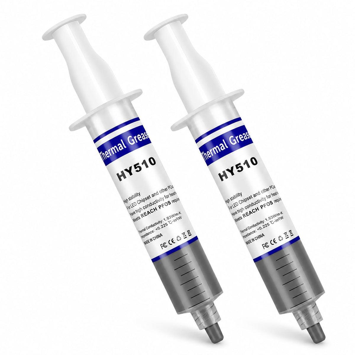MoneyQiu HY-510-100g (25g*4) Thermal Conductivity: >1.93W/m-k CPU Thermal heatsink Paste Silicone Grease Compound Non-Conductive for pc CPU gpu PS4...100 Gram