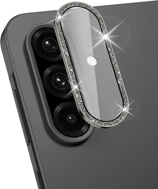 Avocase for Samsung Galaxy A26/A36/A56 Camera Lens Protector, Individual Metal Ring Tempered Glass Lens Cover, [Strong Adsorption] Scratch Resistant Ultra-Thin HD Clear Lens Cover, 1 Set-Black