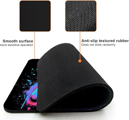 Mouse Pad, Cute Gaming Controller Mouse Pads for Desk, 9.5" x 7.9" Non-Slip Rubber Base Computer Mousepad with Women, Portable Square Design for Wireless Mouse and Pad Laptop Office & Travel