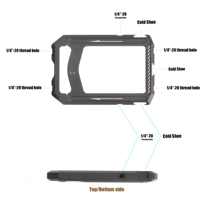 Foto4easy Universal Smartphone Video Rig,Aluminum Cell Phone Video Stabilizer with Dual Handle Grip Kit for iPhone for Samsung for Pixel and Other Android Phones,Cold Shoe