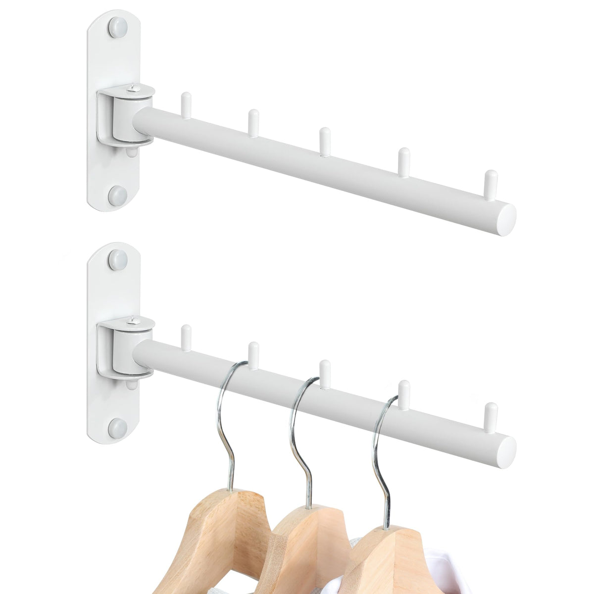 Mooche Swing Clothes Hanger Rack, Garment Racks 9.45" Long, Black