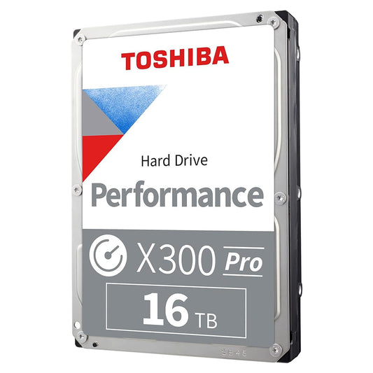 Toshiba X300 PRO 18TB High Workload Performance for Creative Professionals 3.5-Inch Internal Hard Drive – Up to 300 TB/Year Workload Rate CMR SATA 6 GB/s 7200 RPM 512 MB Cache - HDWR51JXZSTB