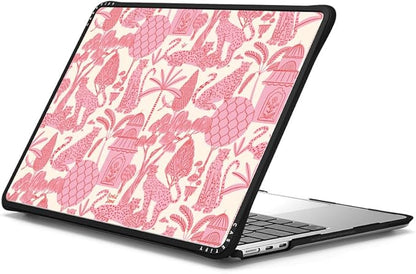 CASETiFY Impact MacBook Air 13.6" (M2-M4) Case [Cushioned Impact Corners/Scratch-Resistant/Anti-Slip Grip] - Cheetah Paradise - Clear Black