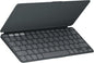 Logitech Keys-to-GO 2 Portable Bluetooth Tablet Keyboard with Built-in Cover, Slim & Compact Wireless Keyboard for Windows, Android, Linux, iPad, iPhone, Mac, Apple TV - Graphite