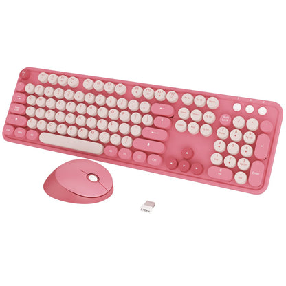 Colorful Wireless Keyboard and Mouse for PC Laptop