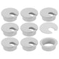 uxcell 8 Pcs 35mm (1.38 Inch) Desk Grommet, Plastic Cable Hole Cover, Wire Cord Cable Organizer for Home Office Computer Desk Cabinet, Gray