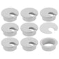uxcell 8 Pcs 35mm (1.38 Inch) Desk Grommet, Plastic Cable Hole Cover, Wire Cord Cable Organizer for Home Office Computer Desk Cabinet, Gray