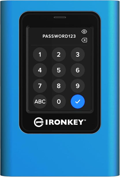 Kingston IronKey Vault Privacy 80 3.8TB External SSD | FIPS 197 | XTS-AES 256GB Encrypted | Touch Screen PIN | Secure Data Protection | IKVP80ES/3840G