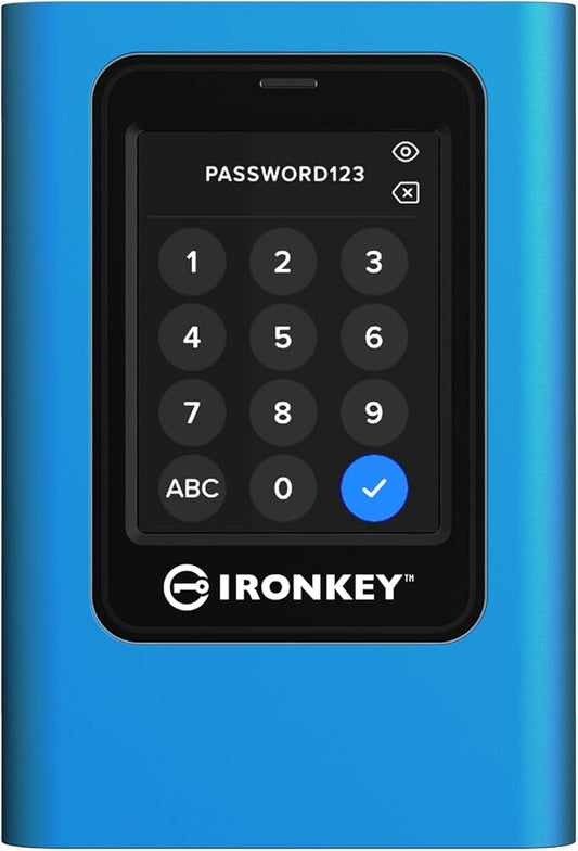 Kingston IronKey Vault Privacy 80 3.8TB External SSD | FIPS 197 | XTS-AES 256GB Encrypted | Touch Screen PIN | Secure Data Protection | IKVP80ES/3840G