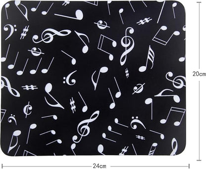 Mouse Pad, Gaming Mouse Pad, Non-Slip Rubber Base Mouse Mat with Designs for Laptop, Computer & Office, 9.5 x 7.9 x 0.12 inches (Little Music Notes)