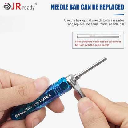JRready ST5289 Tube Type Ejector Rod Contact Pin Extraction Tool for Molex .062" & .093”/HARTING/TE Heavy Duty/Weather Pack/AMP 4.2/6.35/2.13/CPC/RT360 Contacts, Terminal Insertion Toolsl, 9PCS