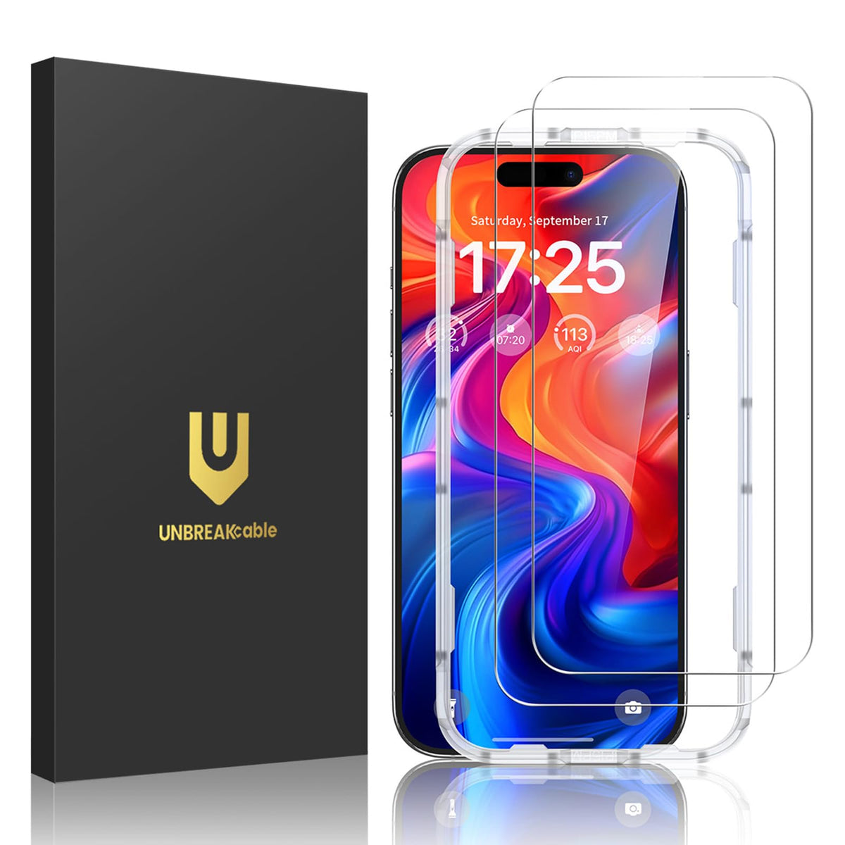 UNBREAKcable 2-Pack Screen Protector for iPhone 13 Pro/14/13