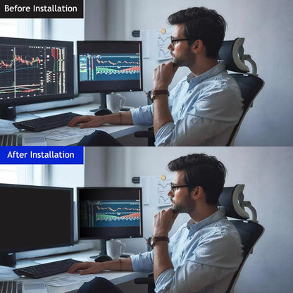 WELINC 24 Inch - 16:9 Aspect Ratio - Computer Privacy Screen Filter for Widescreen Monitor - Anti-Glare - Anti-Scratch Protector Film - Protects Your Eyes from Harmful Glare and Blue Light