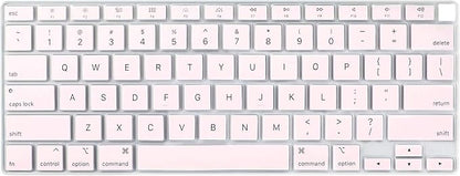 Allinside Silicone Keyboard Cover for New MacBook Air 13 inch A2179 Released in 2020 with Touch ID and Retina Display US Version, Light Pink