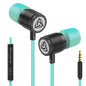 LUDOS Ultra Wired Earbuds in-Ear Headphones, 5 Years Warranty, Earphones with Mic, Noise Isolating Ear Buds, Memory Foam for iPhone, Samsung, School Students, Kids, Women, Small Ears - Turquoise
