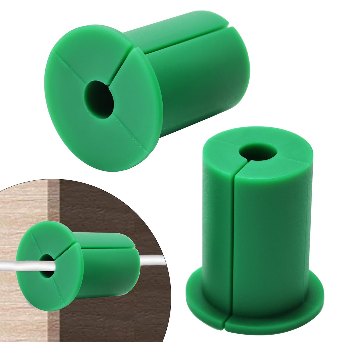 EASYEAH 2pc Black Starlink Cable Grommets 1" Silicone Wire Hole Grommet