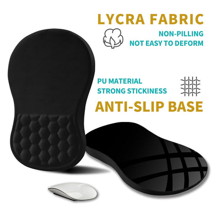 Hokafenle Ergonomic Mouse Pad Wrist Support, Wrist Rest Mousepad for Carpal Tunnel Pain Relief with Integrated Memory Foam Slope Massage Bulge (11.8x7.9 inch,Polar Night