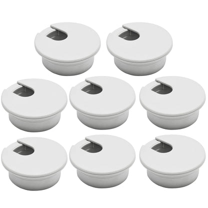 BOPOREAE Desk Grommet 1-3/8" (35 mm), Desk Cord Hole Cover, Cable Grommet ABS Plastic, Desk Hole Grommet for Office and Home Table Cable, Detachable Cable Cord Organizer (Light Grey 8 Pcs)
