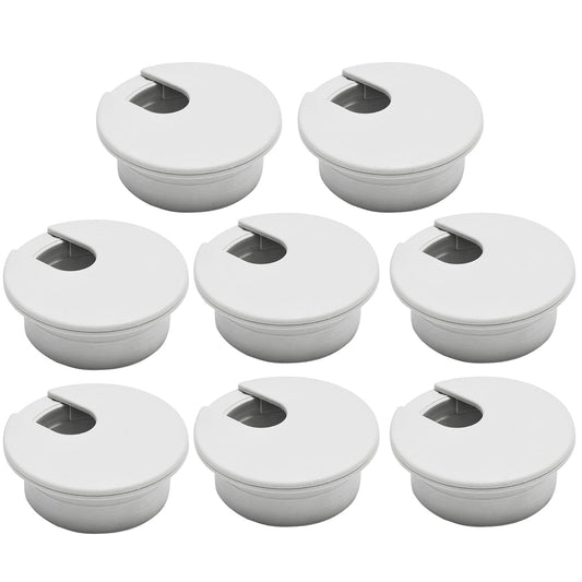 BOPOREAE Desk Grommet 1-3/8" (35 mm), Desk Cord Hole Cover, Cable Grommet ABS Plastic, Desk Hole Grommet for Office and Home Table Cable, Detachable Cable Cord Organizer (Light Grey 8 Pcs)