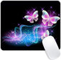 Glowing Night Pink Butterflies Mouse pad Customized Mousepad Non-Slip Rubber Base Mouse Pads for Computers Laptop Office Desk Accessories Mouse pad