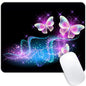 Glowing Night Pink Butterflies Mouse pad Customized Mousepad Non-Slip Rubber Base Mouse Pads for Computers Laptop Office Desk Accessories Mouse pad